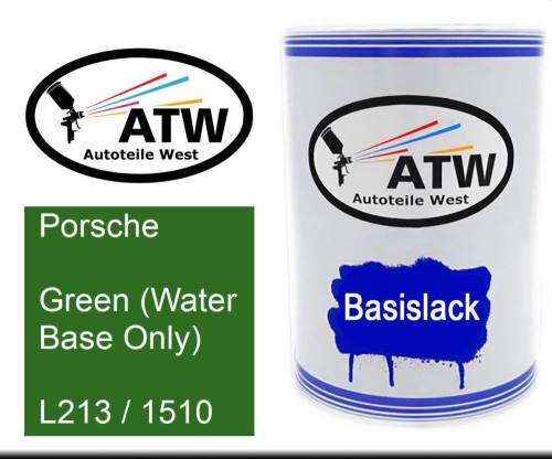 Porsche, Green (Water Base Only), L213 / 1510: 500ml Lackdose, von ATW Autoteile West.